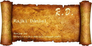 Rajki Dániel névjegykártya